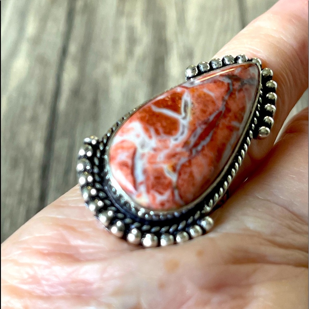 Sunstone 925 Silver Heritage Ring - image 2